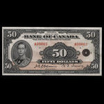 Canada, Bank of Canada, 50 dollars <br /> 1935