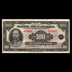 Canada, Bank of Canada, 100 dollars <br /> 1935