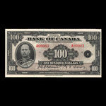 Canada, Bank of Canada, 100 dollars : 1935