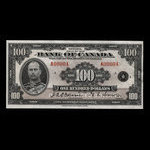 Canada, Bank of Canada, 100 dollars <br /> 1935