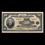 Canada, Bank of Canada, 500 dollars : 1935