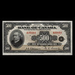 Canada, Bank of Canada, 500 dollars : 1935