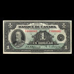 Canada, Bank of Canada, 1 dollar : 1935