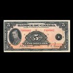 Canada, Bank of Canada, 5 dollars <br /> 1935