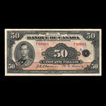 Canada, Bank of Canada, 50 dollars <br /> 1935