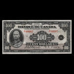 Canada, Bank of Canada, 100 dollars : 1935