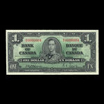 Canada, Bank of Canada, 1 dollar <br /> January 2, 1937