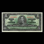 Canada, Bank of Canada, 1 dollar <br /> January 2, 1937