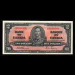 Canada, Bank of Canada, 2 dollars <br /> January 2, 1937