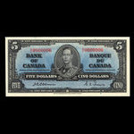 Canada, Bank of Canada, 5 dollars <br /> January 2, 1937