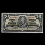 Canada, Bank of Canada, 20 dollars <br /> January 2, 1937