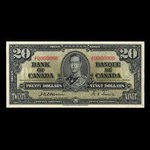 Canada, Bank of Canada, 20 dollars <br /> January 2, 1937