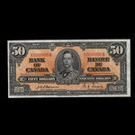 Canada, Bank of Canada, 50 dollars <br /> January 2, 1937