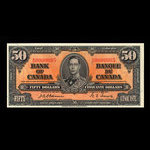 Canada, Bank of Canada, 50 dollars <br /> January 2, 1937