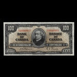 Canada, Bank of Canada, 100 dollars <br /> January 2, 1937