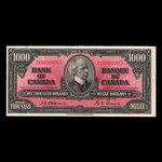 Canada, Bank of Canada, 1,000 dollars : January 2, 1937