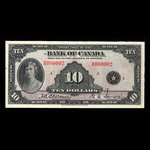 Canada, Bank of Canada, 10 dollars <br /> 1935