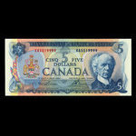 Canada, Bank of Canada, 5 dollars : 1972