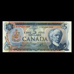 Canada, Bank of Canada, 5 dollars : 1972