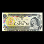 Canada, Bank of Canada, 1 dollar : 1973