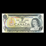 Canada, Bank of Canada, 1 dollar : 1973