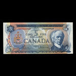 Canada, Bank of Canada, 5 dollars : 1972