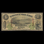 Canada, Banque Ville-Marie, 4 dollars : January 2, 1873