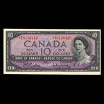 Canada, Bank of Canada, 10 dollars <br /> 1954