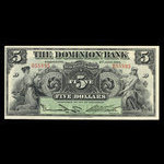 Canada, Dominion Bank, 5 dollars : January 2, 1925