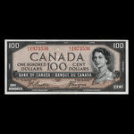 Canada, Bank of Canada, 100 dollars : 1954