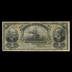 Canada, Banque d'Hochelaga, 5 piastres : February 23, 1911