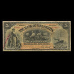 Canada, Bank of Nova Scotia, 5 dollars : June 1, 1898