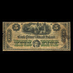 Canada, Bank of Prince Edward Island, 5 dollars : January 1, 1872