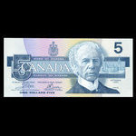 Canada, Bank of Canada, 5 dollars : 1986