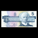 Canada, Bank of Canada, 5 dollars : 1986