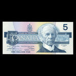 Canada, Bank of Canada, 5 dollars : 1986