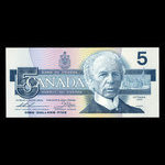 Canada, Bank of Canada, 5 dollars : 1986