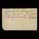 Canada, J.S. Moore, 2 shillings, 6 pence, goods : March 24, 1843