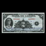 Canada, Bank of Canada, 2 dollars : 1935