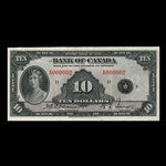 Canada, Bank of Canada, 10 dollars : 1935