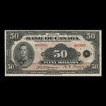 Canada, Bank of Canada, 50 dollars <br /> 1935