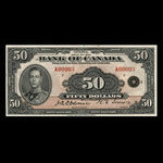 Canada, Bank of Canada, 50 dollars <br /> 1935