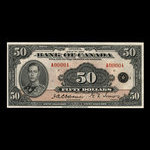 Canada, Bank of Canada, 50 dollars <br /> 1935