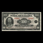 Canada, Bank of Canada, 100 dollars <br /> 1935