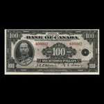 Canada, Bank of Canada, 100 dollars <br /> 1935