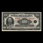 Canada, Bank of Canada, 100 dollars <br /> 1935