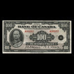 Canada, Bank of Canada, 100 dollars <br /> 1935