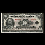 Canada, Bank of Canada, 100 dollars <br /> 1935