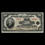 Canada, Bank of Canada, 500 dollars <br /> 1935