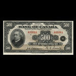 Canada, Bank of Canada, 500 dollars <br /> 1935